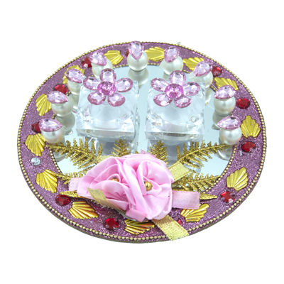 Buy ARYEN GLOBAL Engagement Ring Platter| Wedding Ring Platter | Decorative  Tray | Marriage Decor | Engagement Tray Online at Low Prices in India -  Amazon.in