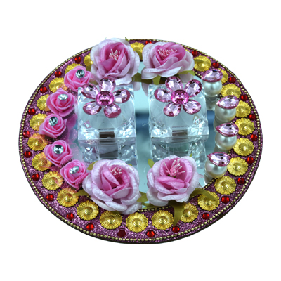 Buy Creative Handicraft Engagement Ring Platter,just Engaged,Ring Ceremony,New  Designs,Ring Function,Wedding Program,Ring Ceremony Program,use as Rakhi  Plate(Size 10 inch) Online at Low Prices in India - Amazon.in